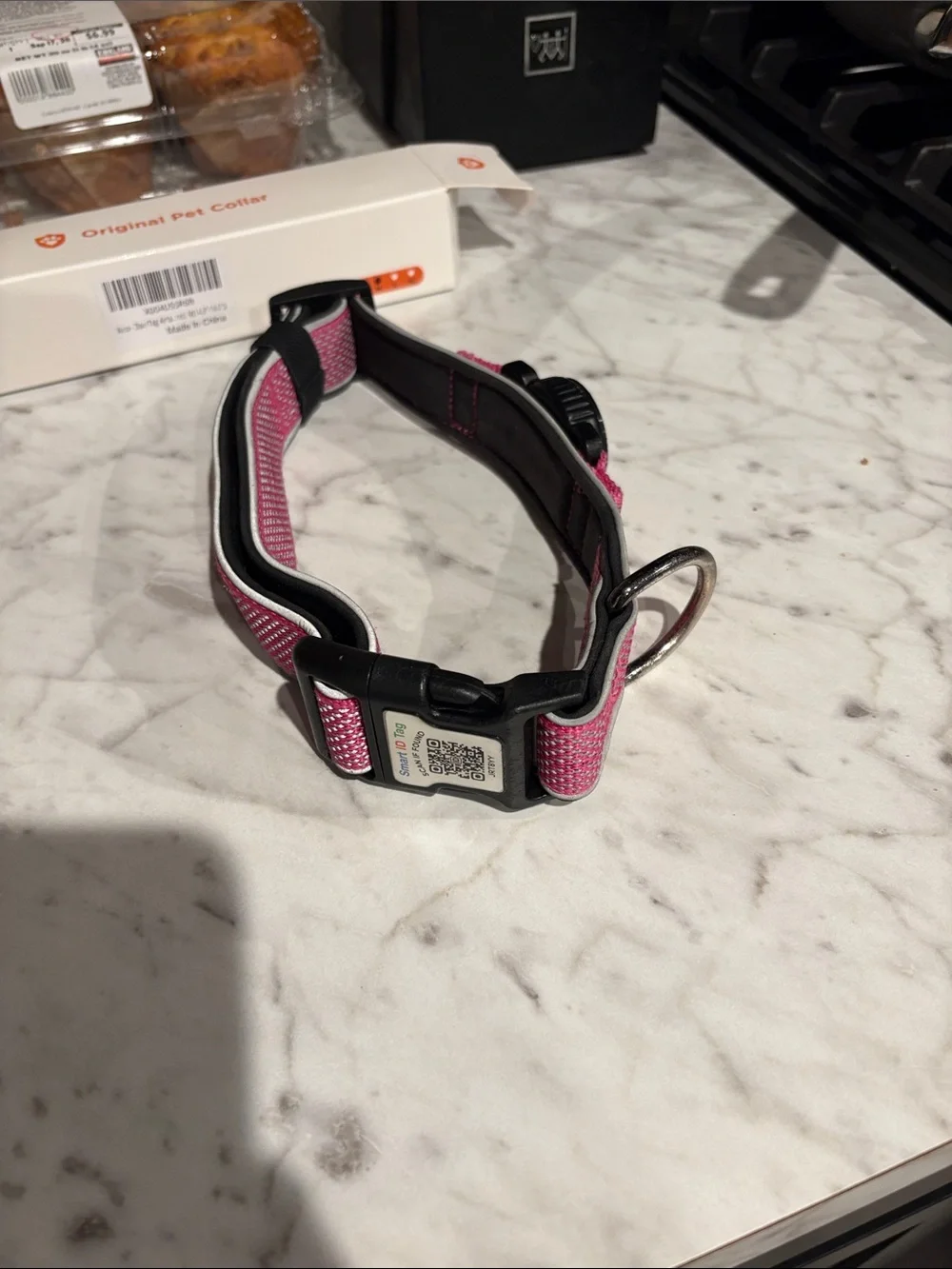 Pet Collar with Smart Tracker - Pink